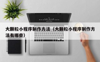 梅河口大颗粒小程序制作方法（大颗粒小程序制作方法有哪些）